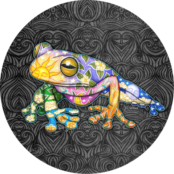 Earth Frog BLACK Spare Tire Cover Dan Morris©-Custom made to your exact tire eize