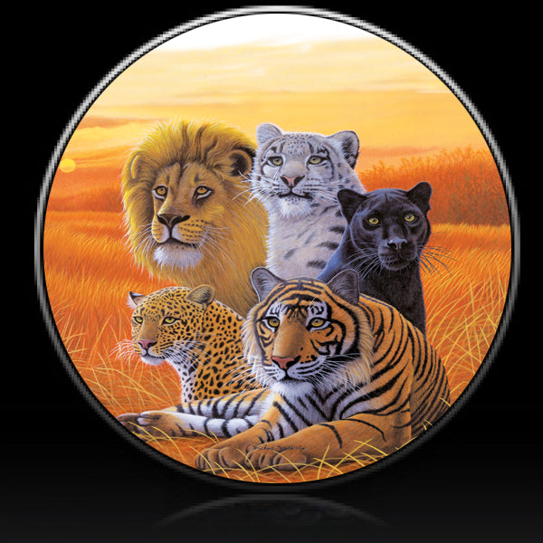 Lion, Tiger, jaguar, leopard spare tire cover
