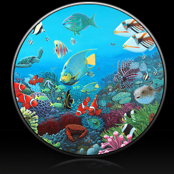 Fish wonders of the sea spare tire cover