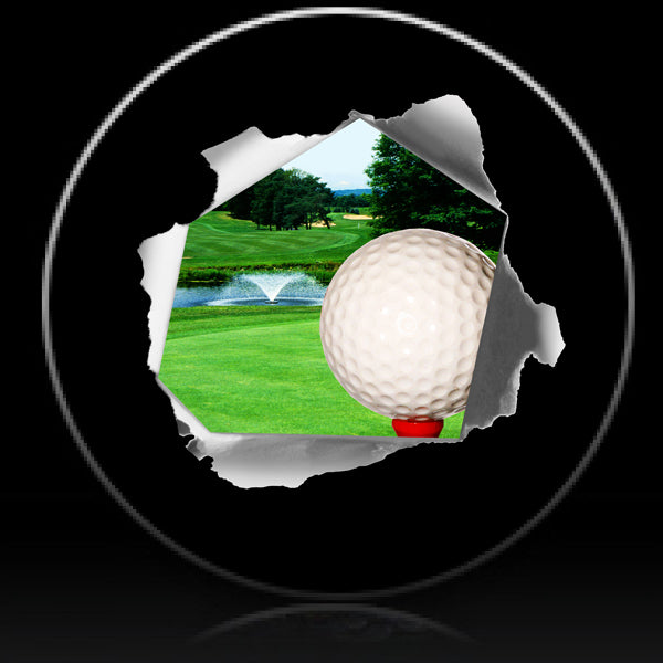 Golf ball on tee spare tire cover
