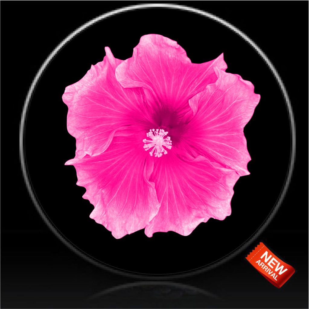 Hibiscus pink spare tire cover