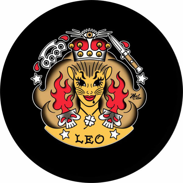 Leo Zodiac Sign Woman Spare Tire Cover-Custom made to your exact tire size
