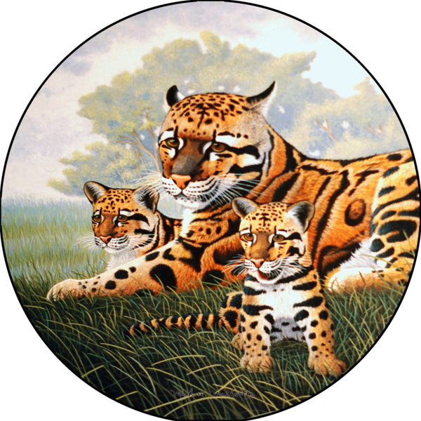 Leopard & Cubs Spare Tire Cover Michael Matherly©-Custom made to your exact tire size