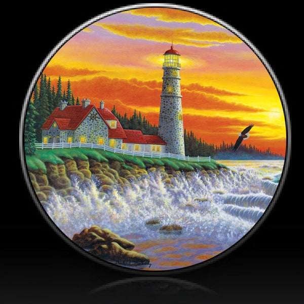 Lighthouse spare tire cover