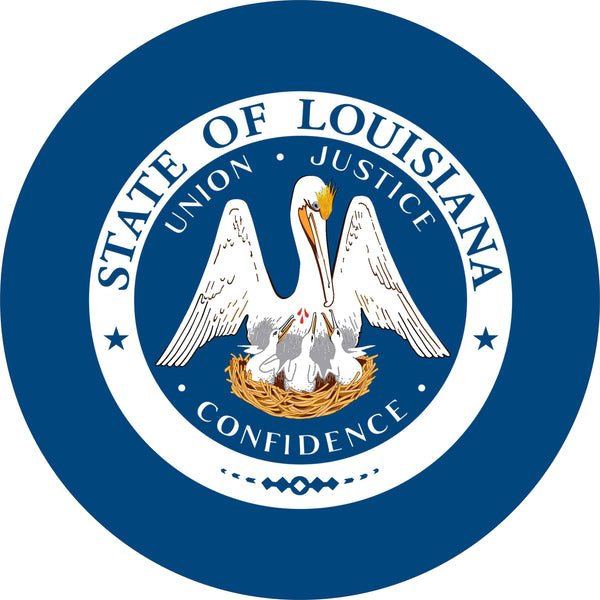 Louisiana Flag Spare Tire Cover-Custom made to your exact tire size