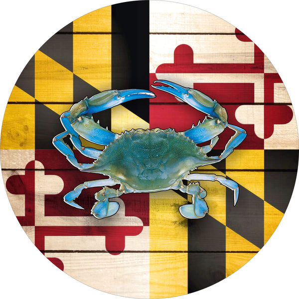 Maryland Flag & Blue Crab Spare Tire Cover -Custom made to your exact tire size