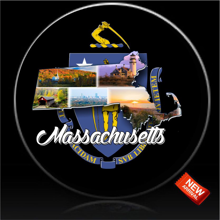 Massachusetts Spare Tire Cover-Custom made to your exact tire size