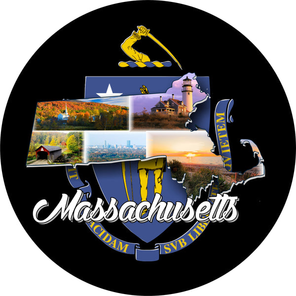 Massachusetts Spare Tire Cover-Custom made to your exact tire size