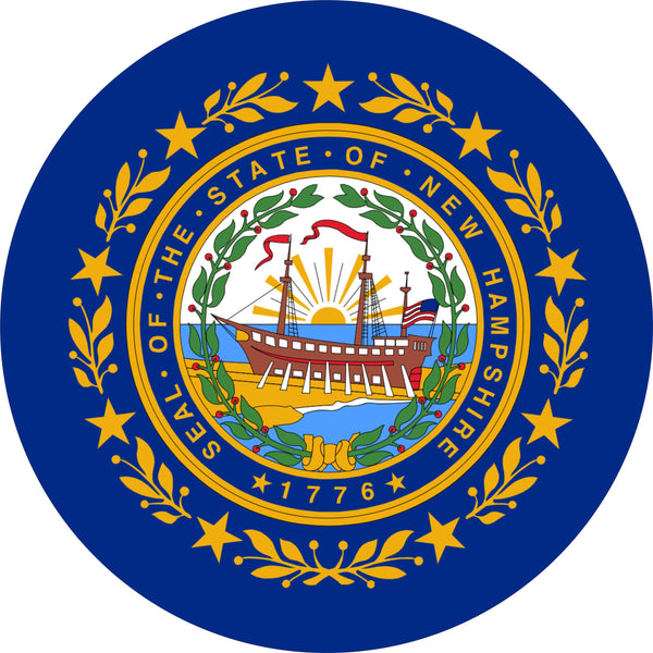 New Hampshire Flag Spare Tire Cover