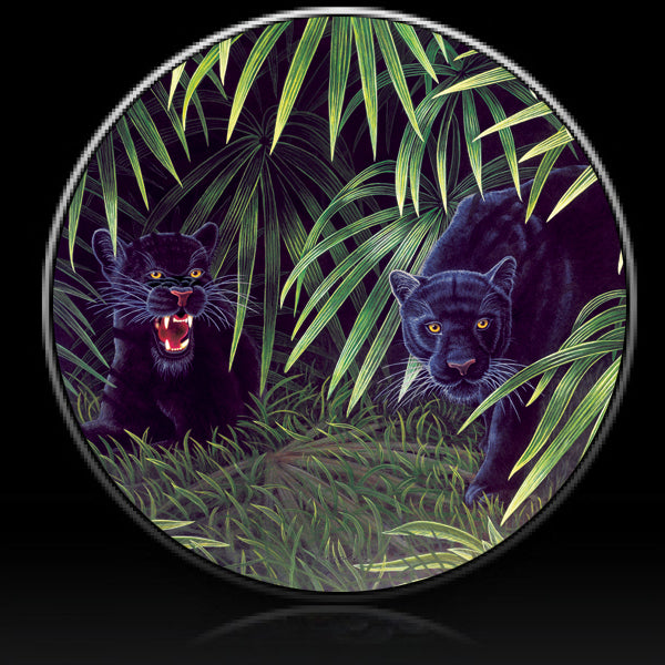 Jungle panthers spare tire cover