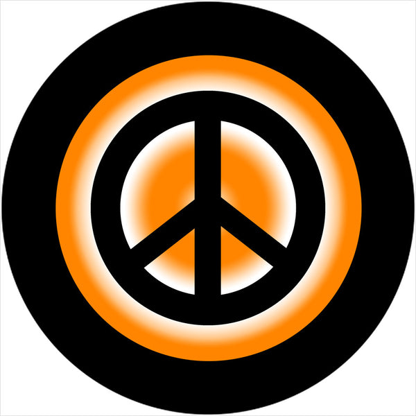 Peace Orange Spare Tire Cover-Custom made to your exact tire size