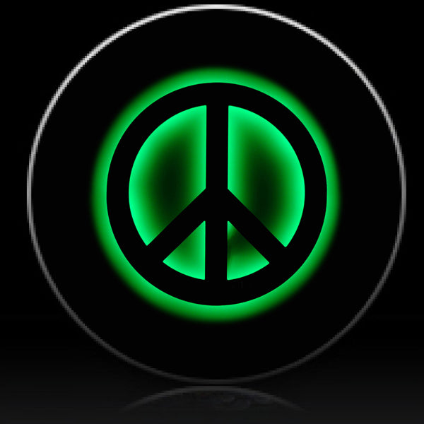 Peace sign green spare tire cover