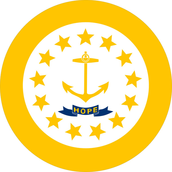 Rhode Island Flag Spare Tire Cover-Custom made to your exact tire size