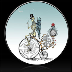 Skeleton bike rider Spare Tire Cover Mike Dubois©-Custom made to your exact tire size