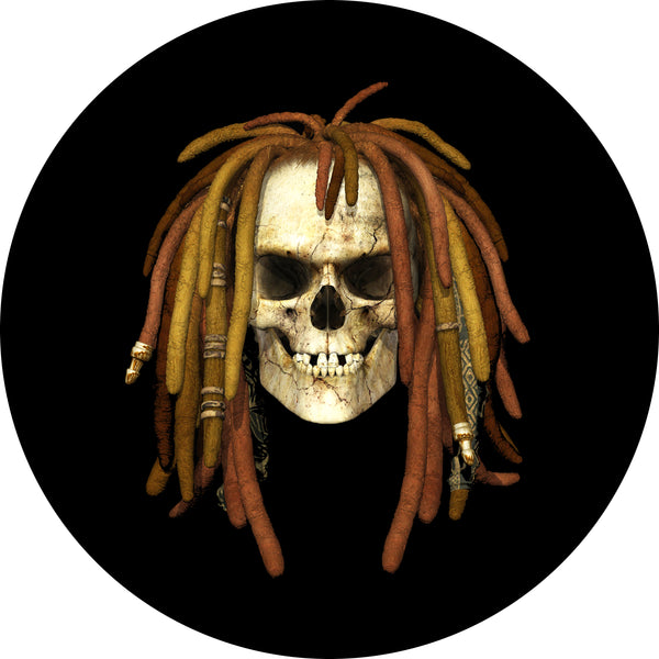 Skull dread locks Spare Tire Cover-Custom made to your exact tire size
