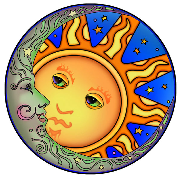 Sun Moon Spare Tire Cover Kathleen Kemmerling©-Custom made to your exact tire size