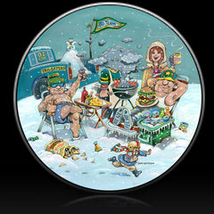 Sports Enthusiasts Tailgaters Spare Tire Cover Gary Patterson©-Custom made to your exact tire size
