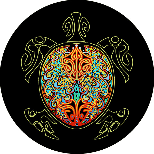 Turtle Multi Color Spare Tire Cover Mike Dubois©-Custom made to your exact tire size