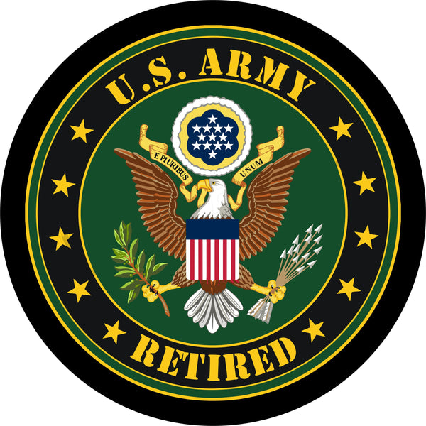 US Army Retired Spare Tire Cover-Custom made to your exact tire size