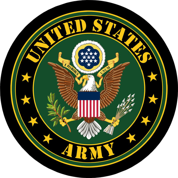 US Army Seal Spare Tire Cover-Custom made to your exact tire size