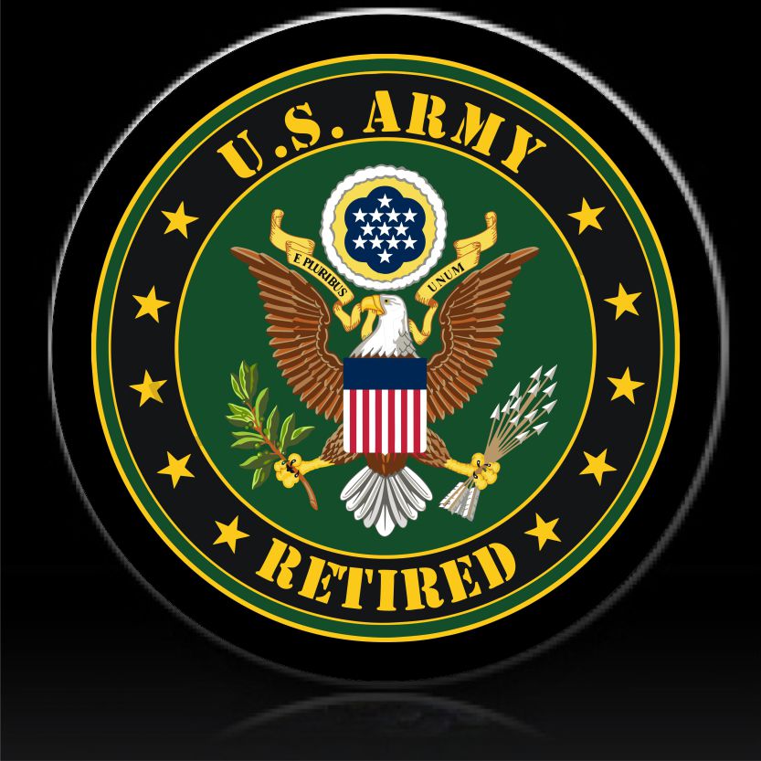 Army retired spare tire cover