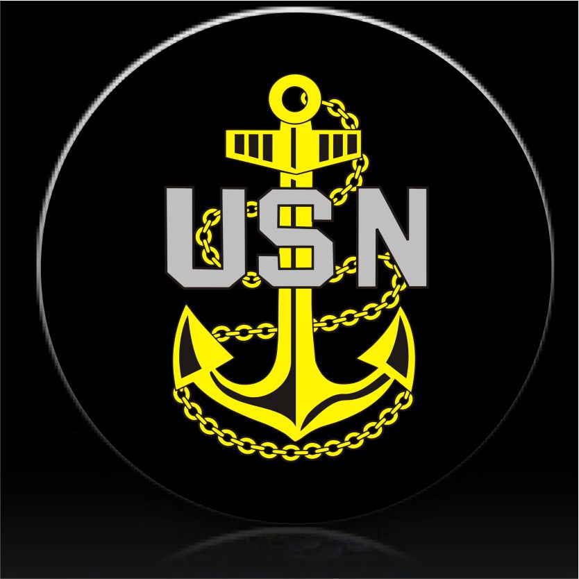 US Navy USN No Stars Spare Tire Cover-Custom made to your exact tire size