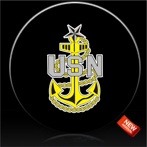 US Navy USN Senior Chief Spare Tire Cover-Custom made to your exact tire size