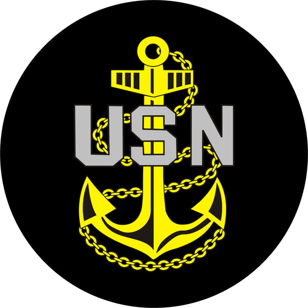 US Navy USN No Stars Spare Tire Cover-Custom made to your exact tire size