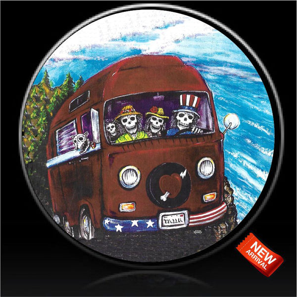 Bus Skeleton Family Spare Tire Cover-Custom made to your exact tire size