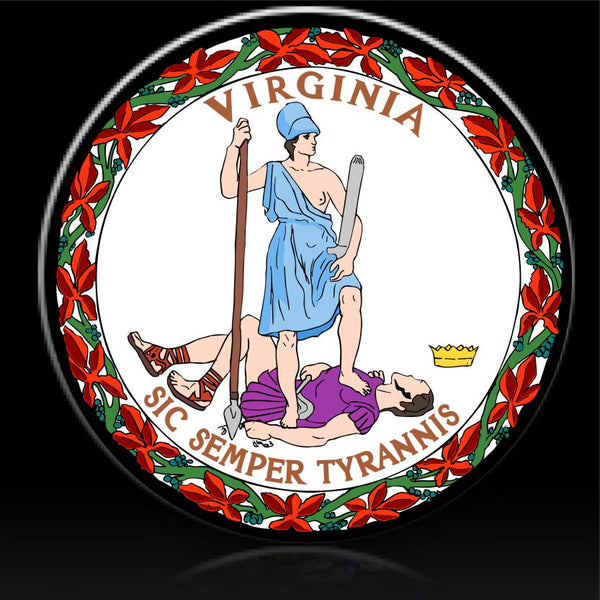 Virginia Flag Spare Tire Cover-Custom made to your exact tire size