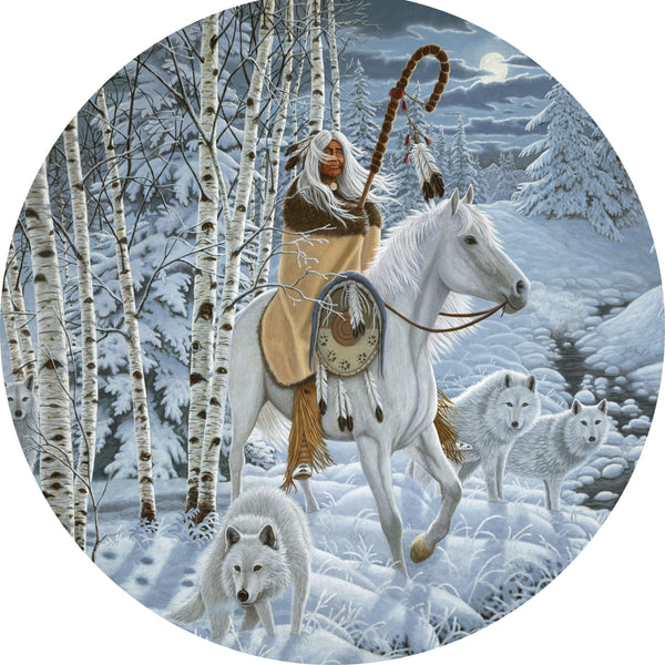 Indian Horseback Whispering Winds Spare Tire Cover Michael Matherly©- Custom made to your exact tire size