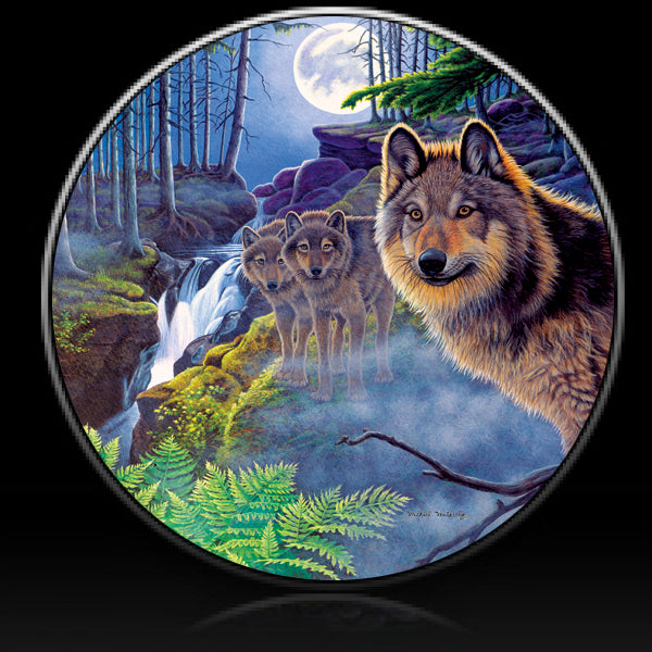 Wolf Mystical Moonlight Spare Tire Cover Michael Matherly©-Custom made to your exact tire size