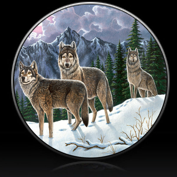 Wolf Untamed Spirits Spare Tire Cover Michael Matherly©-Custom made to your exact tire size