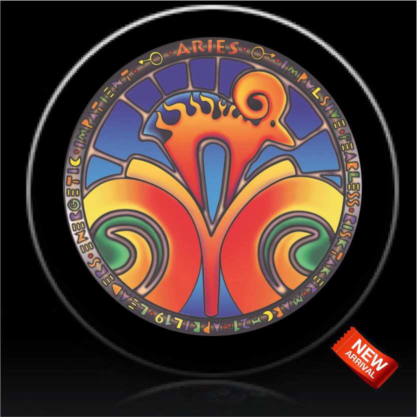 Aries zodiac sign spare tire cover