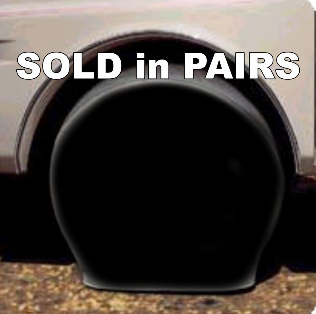 Solid Black Heavy Duty Flat Bottom Tire Cover (this is for a pair)-Custom made to your exact tire size
