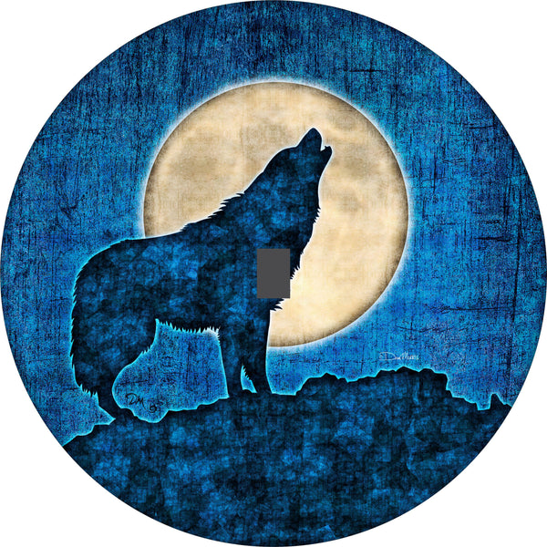 Blue Wolf Spare Tire Cover Dan Morris©-Custom made to your exact tire size