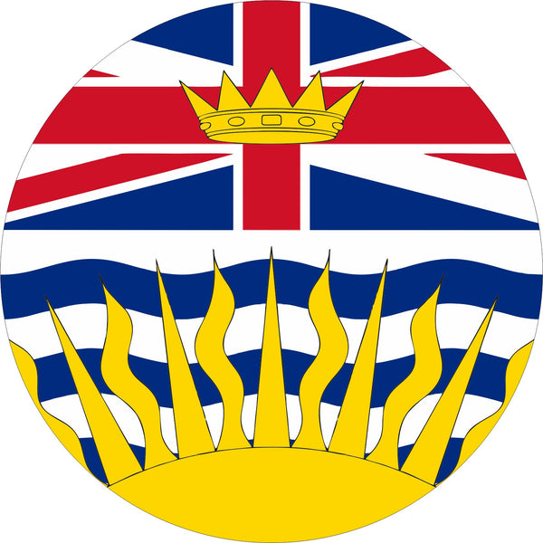 British Columbia Flag Spare Tire Cover-Custom made to your exact tire size