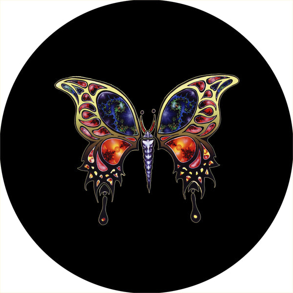 Butterfly fractal jewels Spare Tire Cover Mike Dubois© -Custom made to your exact tire size
