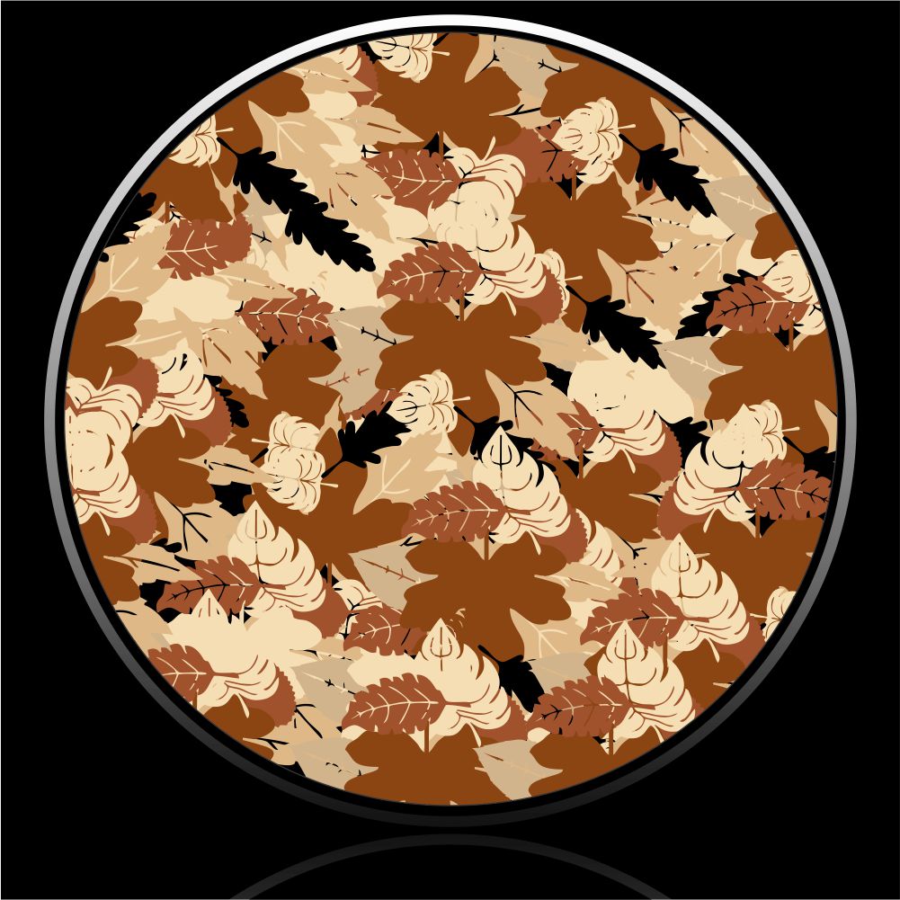 Camo Leaf Brown Spare Tire Cover-Custom made to your exact tire size – Tire  Cover Central