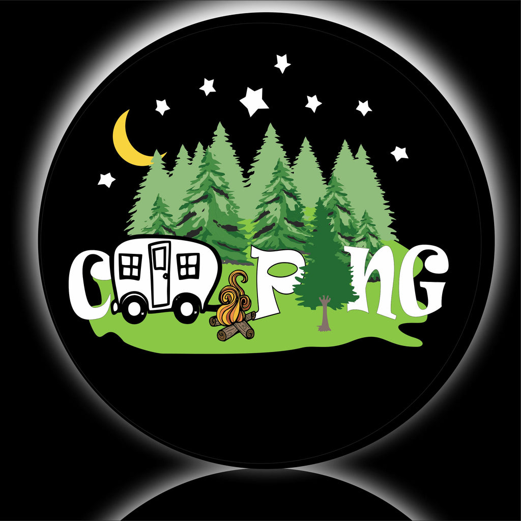 Camping camper spare tire cover