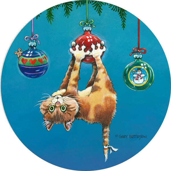 Cat Christmas Now What? Spare Tire Cover Gary Patterson©-Custom made to your exact tire size