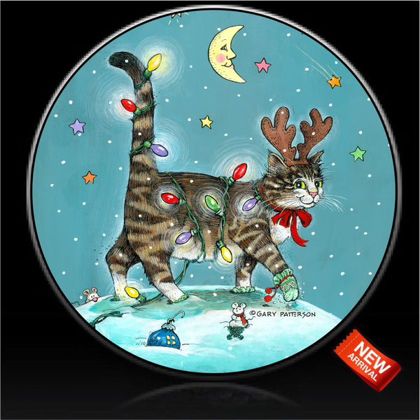 Cat holiday spirit spare tire cover