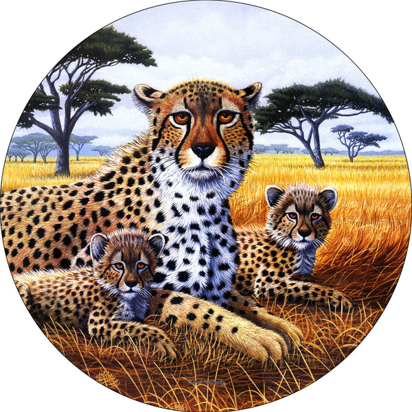 Cheetah And Cubs Spare Tire Cover Michael Matherly©-Custom made to your exact tire size