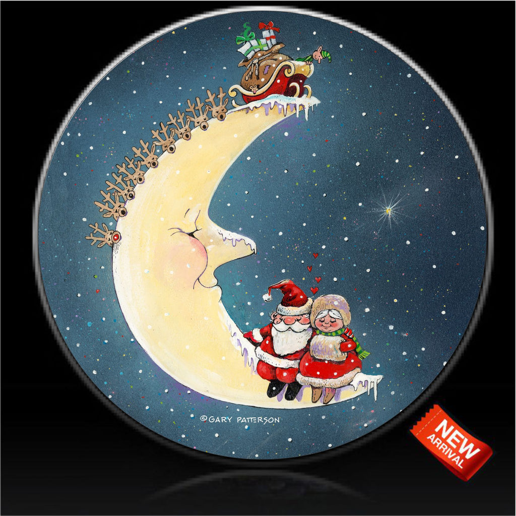 Christmas Santa & Mrs  Claus dreams and wishes spare tire cover
