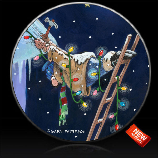 Christmas hanging lights spare tire cover