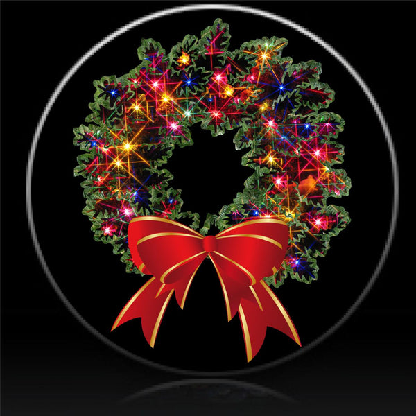Christmas wreath spare tire cover
