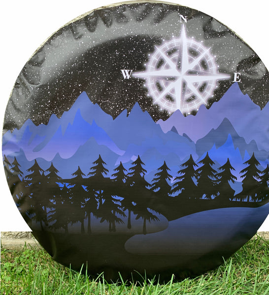 Compass Moon Spare Tire Cover -Custom made to your exact tire size