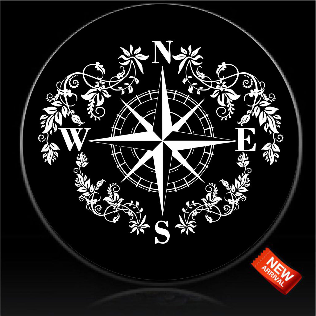 Compass Scrolls Spare Tire Cover-Custom made to your exact tire size