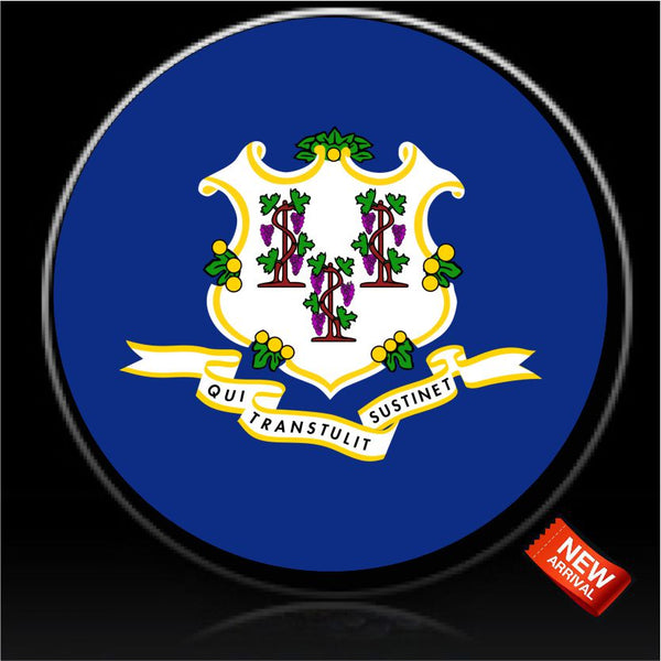 Connecticut flag spare tire cover