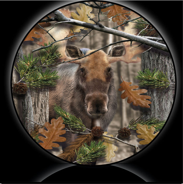 Deep woods moose spare tire cover